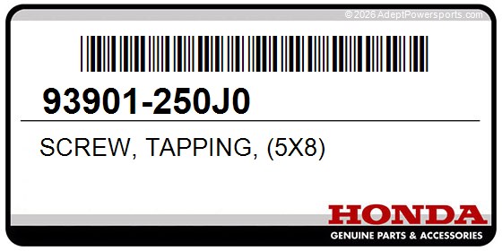 Honda 93901-250J0 Screw, Tapping, (5X8)