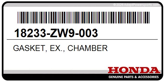 Honda 18233-ZW9-003 Gasket, Ex., Chamber