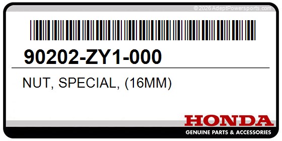 Honda 90202-ZY1-000 Nut, Special, (16Mm)