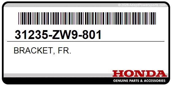Honda 31235-ZW9-801 Bracket, Fr.