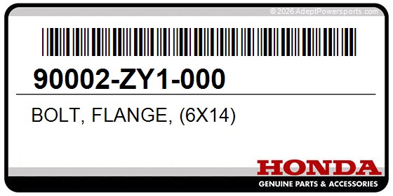 Honda 90002-ZY1-000 Bolt, Flange, (6X14)