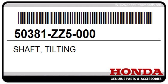 Honda 50381-ZZ5-000 Shaft, Tilting