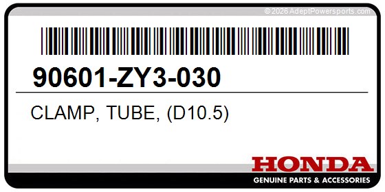 Honda 90601-ZY3-030 Clamp, Tube, (D10.5)