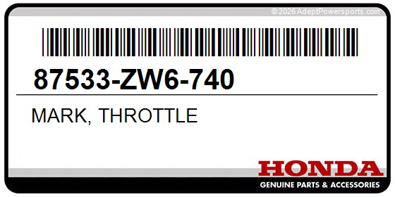 Honda 87533-ZW6-740 Mark, Throttle