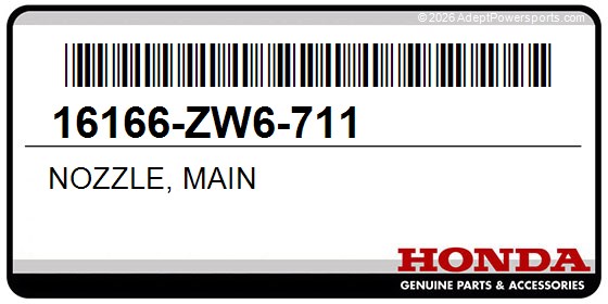 Honda 16166-ZW6-711 Nozzle, Main
