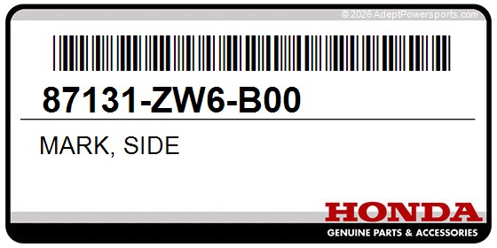 Honda 87131-ZW6-B00 Mark, Side