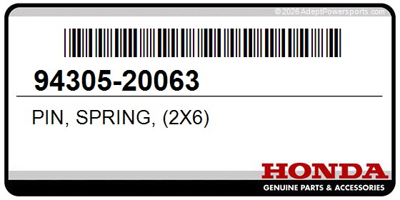 Honda 94305-20063 Pin, Spring, (2X6)