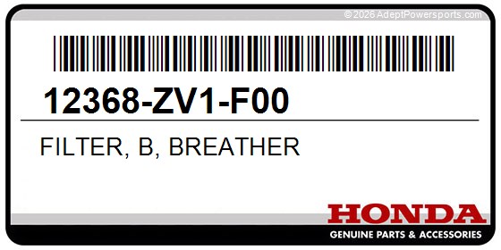 Honda 12368-ZV1-F00 Filter, B, Breather