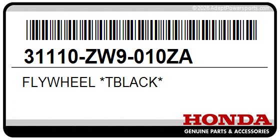 Honda 31110-ZW9-010ZA Flywheel *Tblack*