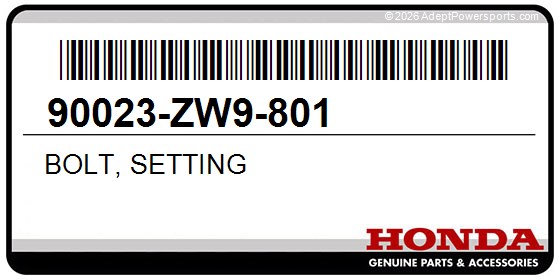 Honda 90023-ZW9-801 Bolt, Setting