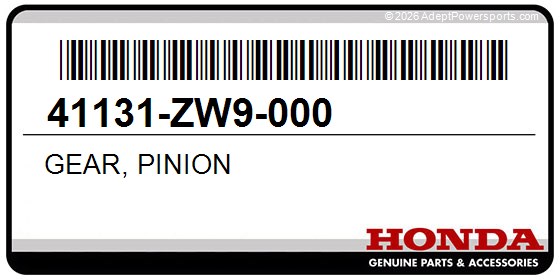 Honda 41131-ZW9-000 Gear, Pinion