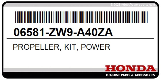 Honda 06581-ZW9-A40ZA Propeller, Kit, Power
