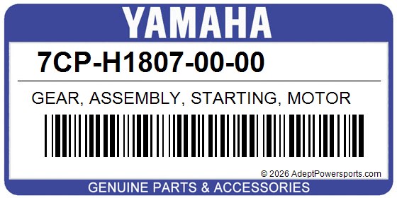 Yamaha 7CP-H1807-00-00 Gear, Assembly, Starting, Motor