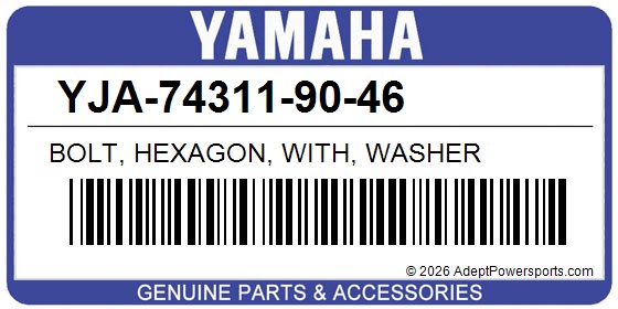 Yamaha YJA-74311-90-46 Bolt, Hexagon, With, Washer