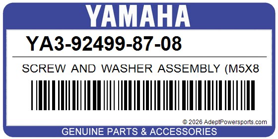 Yamaha YA3-92499-87-08 Screw And Washer Assembly (M5x8mm)
