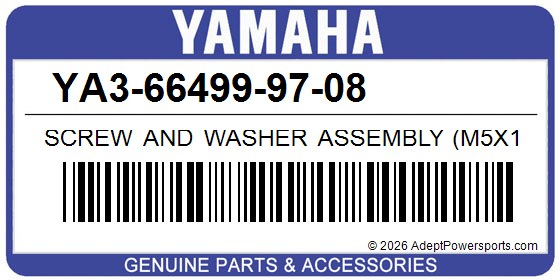 Yamaha YA3-66499-97-08 Screw And Washer Assembly (M5x10mm