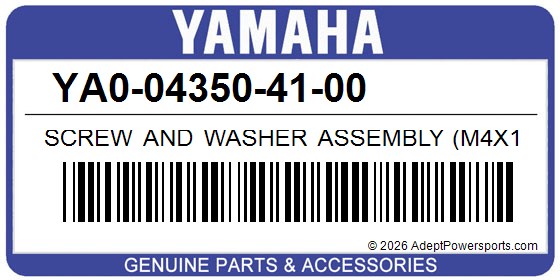 Yamaha YA0-04350-41-00 Screw And Washer Assembly (M4x10mm