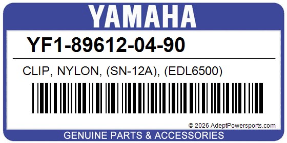 Yamaha YF1-89612-04-90 Clip, Nylon, (Sn-12A), (Edl6500)