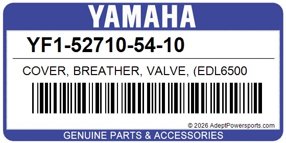 Yamaha YF1-52710-54-10 Cover, Breather, Valve, (Edl6500