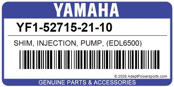 Yamaha YF1-52715-21-10 Shim, Injection, Pump, (Edl6500)