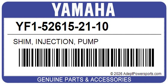 Yamaha YF1-52615-21-10 Shim, Injection, Pump