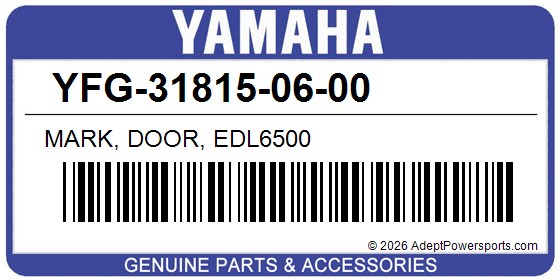 Yamaha YFG-31815-06-00 Mark, Door, Edl6500