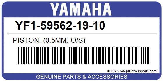 Yamaha YF1-59562-19-10 Piston, (0.5Mm, O/S)
