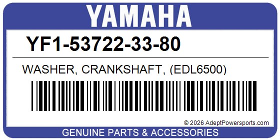 Yamaha YF1-53722-33-80 Washer, Crankshaft, (Edl6500)