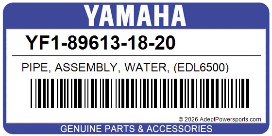 Yamaha YF1-89613-18-20 Pipe, Assembly, Water, (Edl6500)