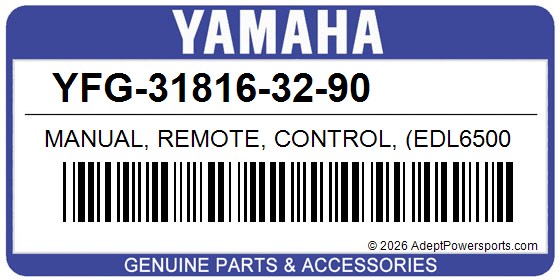 Yamaha YFG-31816-32-90 Manual, Remote, Control, (Edl6500
