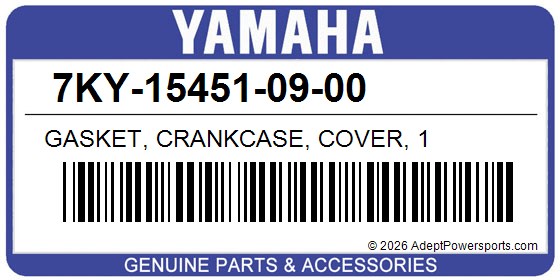 Yamaha 7KY-15451-09-00 Gasket, Crankcase, Cover, 1
