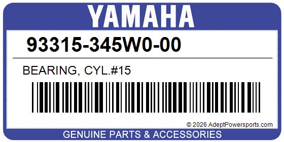 Yamaha 93315-345W0-00 Bearing, Cyl.#15