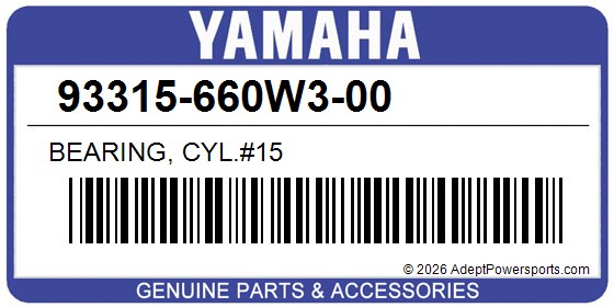 Yamaha 93315-660W3-00 Bearing, Cyl.#15