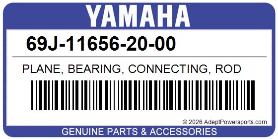 Yamaha 69J-11656-20-00 Plane, Bearing, Connecting, Rod