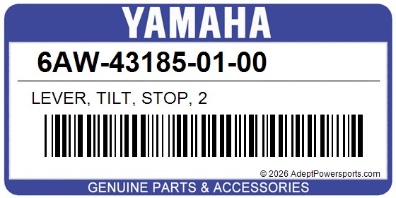Yamaha 6AW-43185-01-00 Lever, Tilt, Stop, 2