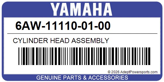 Yamaha 6AW-11110-01-00 Cylinder Head Assembly