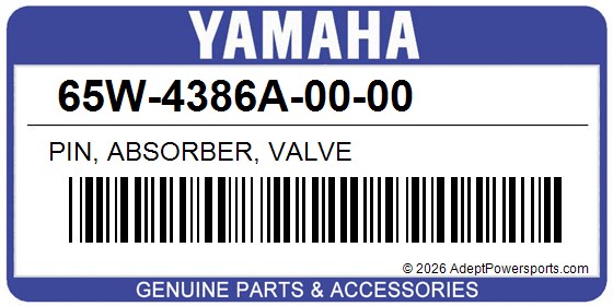 Yamaha 65W-4386A-00-00 Pin, Absorber, Valve