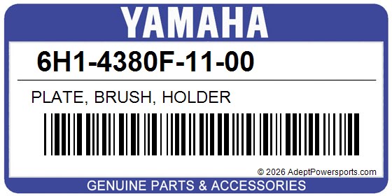 Yamaha 6H1-4380F-11-00 Plate, Brush, Holder