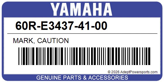 Yamaha 60R-E3437-41-00 Mark, Caution