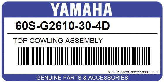 Yamaha 60S-G2610-30-4D Top Cowling Assembly