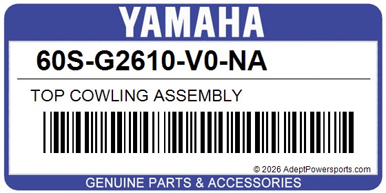 Yamaha 60S-G2610-V0-NA Top Cowling Assembly