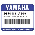 Yamaha 6G5-11181-A3-00 Gasket, Cylinder, Head, 1