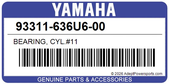 Yamaha 93311-636U6-00 Bearing, Cyl.#11