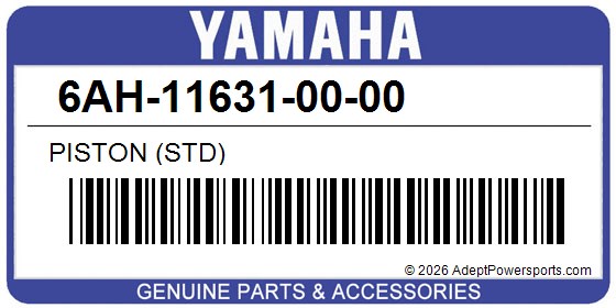 Yamaha 6AH-11631-00-00 Piston (Std)