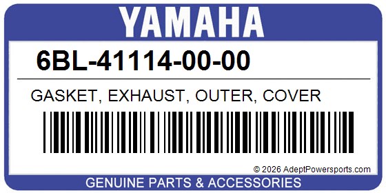 Yamaha 6BL-41114-00-00 Gasket, Exhaust, Outer, Cover