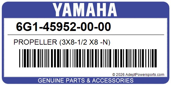 Yamaha 6G1-45952-00-00 Propeller (3X8-1/2 X8 -N)