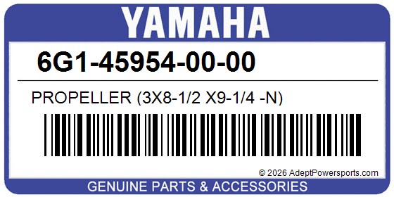 Yamaha 6G1-45954-00-00 Propeller (3X8-1/2 X9-1/4 -N)