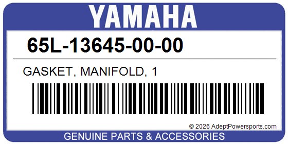 Yamaha 65L-13645-00-00 Gasket, Manifold, 1