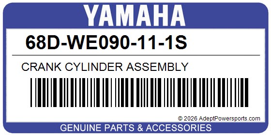 Yamaha 68D-WE090-11-1S Crank Cylinder Assembly