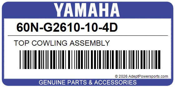 Yamaha 60N-G2610-10-4D Top Cowling Assembly